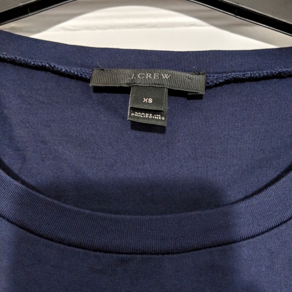 J Crew Navy Blue Side Tie T-Shirt - Picture 7 of 7
